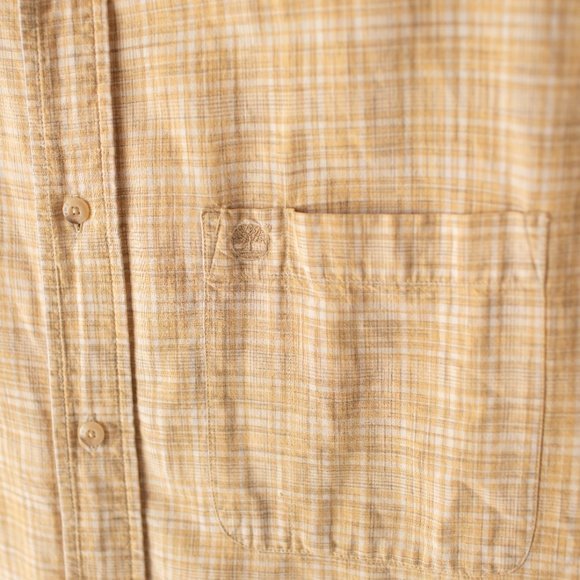 Timberland Short Sleeve Yellow Men's Shirt XL - Picture 4 of 8